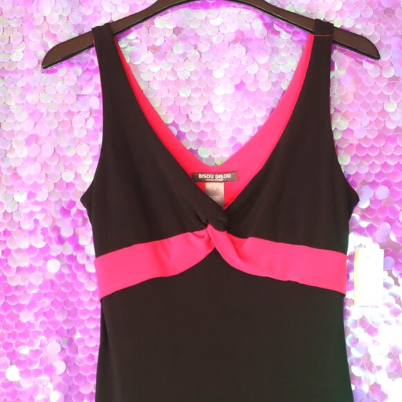 NWT Y2K FORMAL DRESS 8 Bisou Bisou Black Hot Pink Prom Homecoming NYE Party Cute - Picture 5 of 14